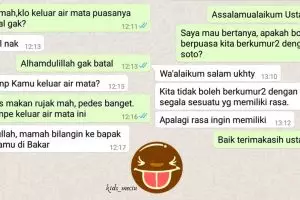 10 Percakapan lucu 'batal puasa' ini bikin susah nahan tawa