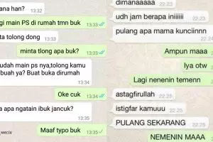 10 Chat lucu salah ketik ke emak ini bikin ngakak