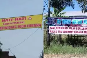10 Spanduk lucu curhatan warga ini mengundang senyum