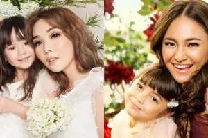 Gaya pemotretan 8 seleb & anaknya bertema taman bunga, sungguh estetik