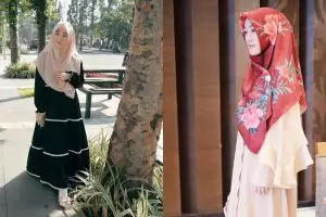 10 Outfit Larissa Chou menantu Arifin Ilham, tampil syar'i