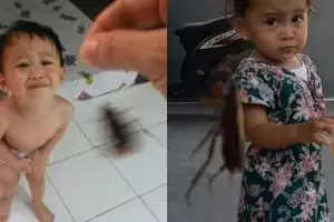 8 Video lucu kelakuan balita takut kecoak ini bikin gemes