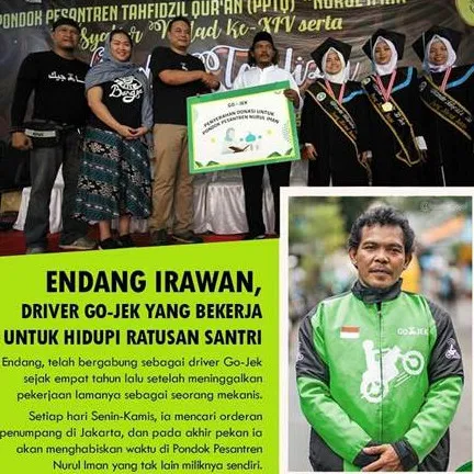 7 Kisah haru tukang ojek online, ada yang hidupi ratusan santri
