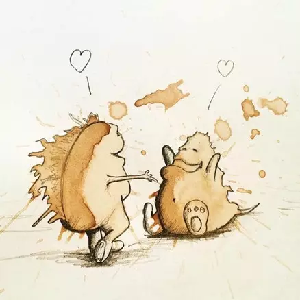 10 Ilustrasi keren dari tumpahan kopi, hasilnya bikin terpana