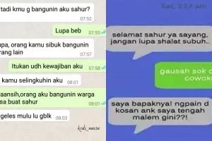 10 Percakapan lucu bangunin sahur ini bikin auto melek