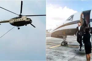 3 Orang Indonesia ini kalau berangkat kerja naik helikopter