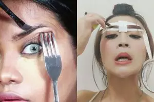 8 Cara nyeleneh bentuk alis biar simetris ini ngeri-ngeri sedap