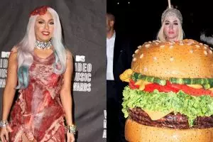 10 Potret seleb Hollywood pakai kostum bertema makanan, unik abis