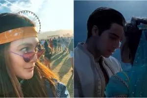 Permintaan maaf Luna Maya setelah rekam film Aladdin di bioskop