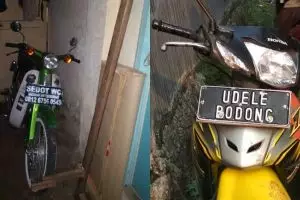 11 Tulisan lucu di pelat nomor kendaraan ini bikin tepuk jidat