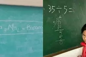 9 Tingkah lucu siswa waktu mengerjakan soal di papan tulis ini kocak