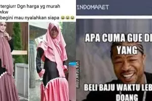 11 Meme lucu pengen beli baju Lebaran ini endingnya ngenes