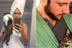 10 Potret sehari-hari cowok penyayang binatang gemes banget