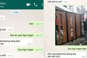 10 Chat lucu nggak mau diajak jalan, alasannya bikin gagal paham