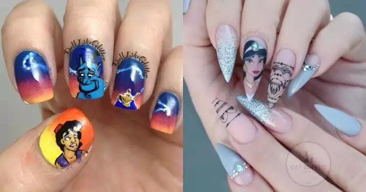 12 Nail art bertemakan karakter Disney, detailnya bikin takjub