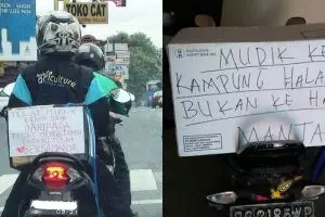 11 Tulisan di motor pemudik ini endingnya malah baper