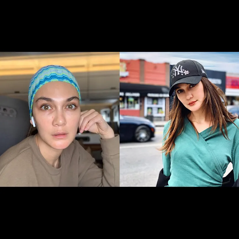 Nyamain RM BTS, Luna Maya kenakan bandana berharga fantastis
