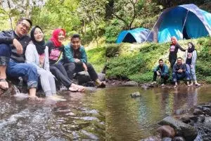 10 Momen liburan Ridwan Kamil dan keluarga, kemah pinggir sungai