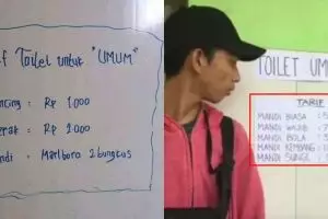 10 Pengumuman tarif toilet umum ini bikin mikir keras