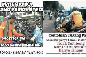 10 Meme lucu logika tukang parkir ini bikin cekikikan