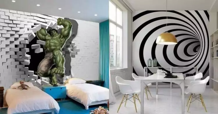 10 Desain mural dinding 3D ini bikin suasana rumah jadi berbeda