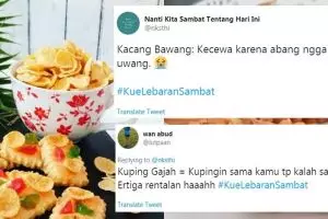 13 Cuitan lucu pelesetan kue Lebaran ini bikin auto baper
