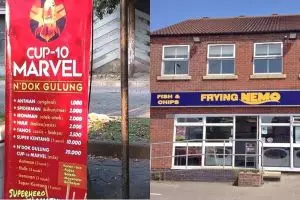 11 Spanduk warung makan ala judul film ini kocak abis