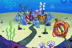 Ilustrasi alasan rumah SpongeBob susah ketemu di dunia nyata, kocak