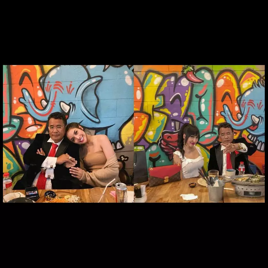 6 Adu gaya Lucinta Luna dan Millendaru saat bersama Hotman Paris