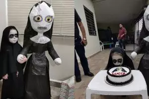 Viral pesta ulang tahun anak bertema Valak, kostumnya horor pol