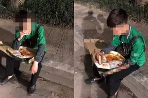 Potret driver ojek online makan orderan yang dicancel, bikin iba