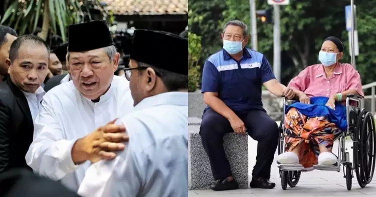 Momen SBY termenung menatap pusara Ani Yudhoyono, bikin terenyuh