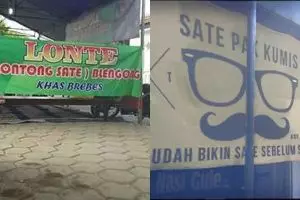 11 Spanduk pedagang sate ini bikin tepuk jidat