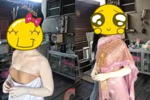 Dirias sekujur tubuh, hasil makeup wanita ini terlihat mencolok