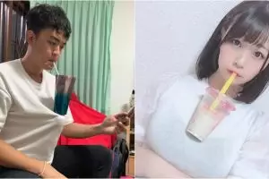 10 Potret handsfree bubble tea challenge ini bikin geleng kepala