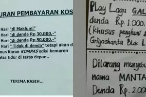 10 Pengumuman pembayaran kos ini mengundang senyum