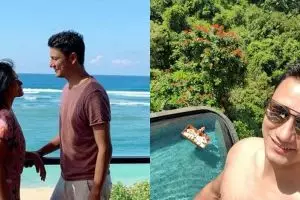 Selfie bareng monyet, aksi Christian Sugiono panen pujian