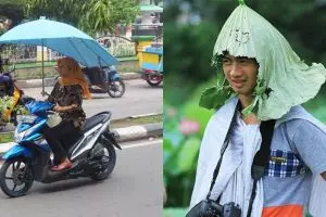 10 Foto lucu orang ogah kepanasan ini bikin tepuk jidat