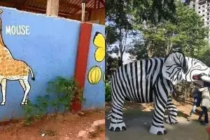 11 Hiasan di taman bermain anak ini absurdnya bikin tepuk jidat