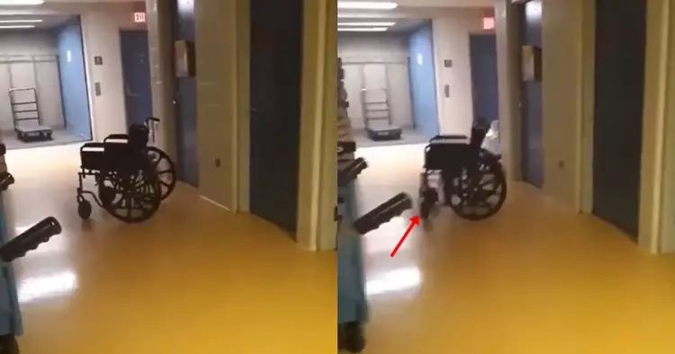 Viral video kursi roda rumah sakit bergerak sendiri, nyeremin abis