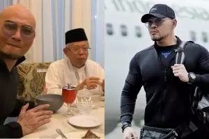 8 Momen Deddy Corbuzier kunjungi Ma'ruf Amin, salat magrib berjamaah