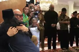 Momen Deddy Corbuzier salat magrib bersama Gus Miftah & Ma'ruf Amin