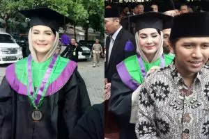 6 Momen kebahagiaan wisuda Arumi Bachsin, lulus dengan IPK 3,4