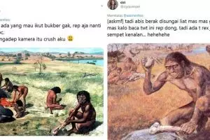 10 Cuitan lucu jika manusia purba kenal media sosial ini kocak