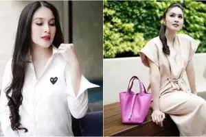 10 Gaya stylish Sandra Dewi saat hamil tua, kece maksimal