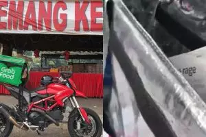 Driver ojek online ini antar makanan dengan motor ratusan juta rupiah