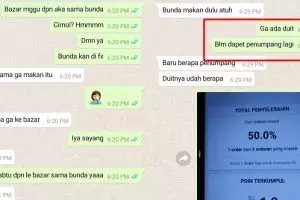 Chat driver ojek online sama anaknya ini haru, curhat sepi order