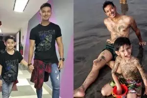 8 Potret kompak King Faaz bareng ayah tirinya, disebut mirip