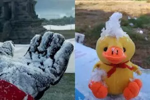 Sekilas mirip, ini perbedaan embun es Dieng dan salju di Eropa