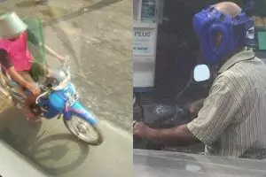 12 Tingkah lucu orang asal pakai helm ini bikin ketawa